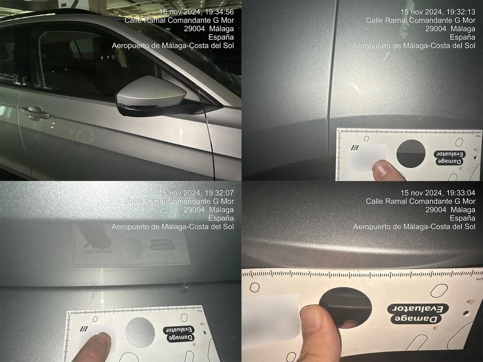 Photos of the alleged damage supplied by the rental company